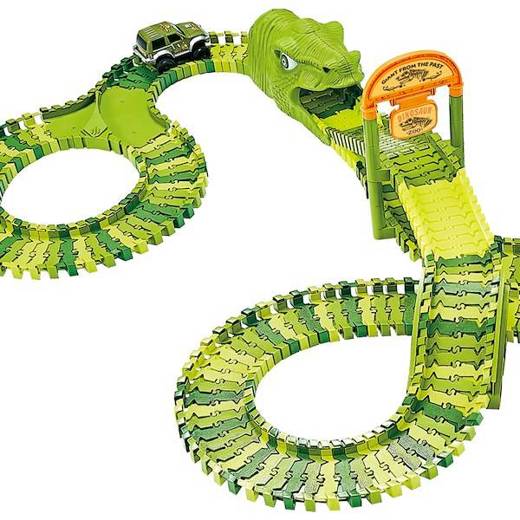 Tor wyścigowy park dinozaurów zestaw 320 elementów zabawka dla dzieci 