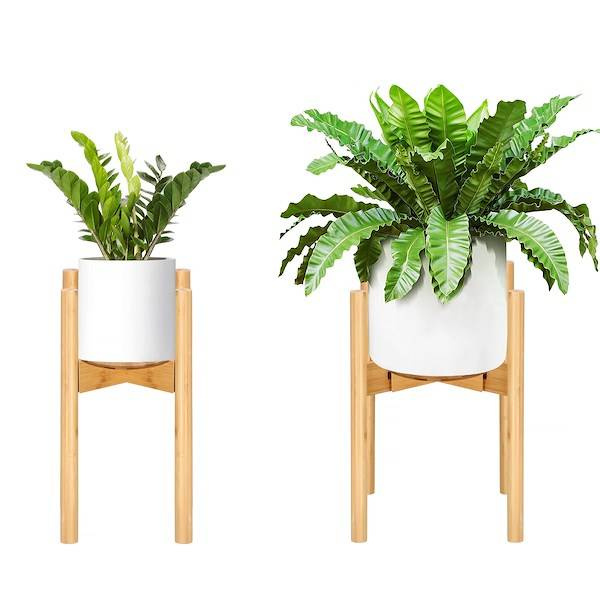 Kwietnik drewniany 35,5 cm stojak na kwiaty naturalne drewno