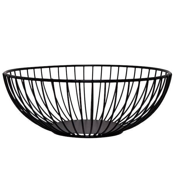 Kosz na owoce, koszyk metalowy 19x7 cm czarny
