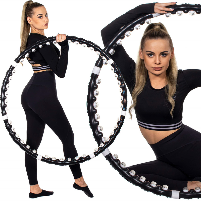 Hula hop z masażerem 85 cm czarne