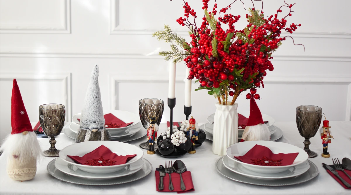 dekoracje na stół wigilijny