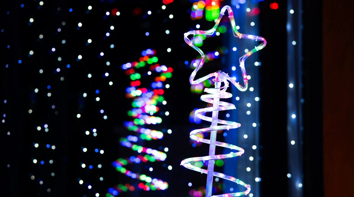 węże świetlne - ozdoba led choinka