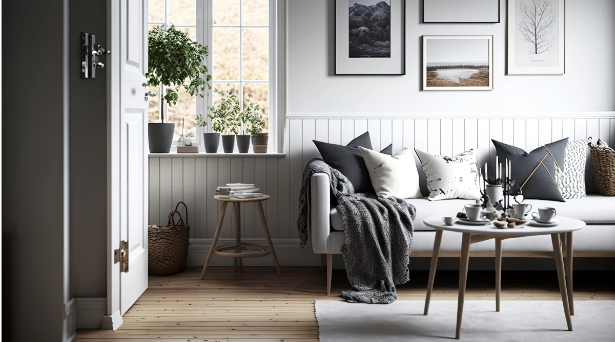 narzuty na łóżko w stylu skandynawskim