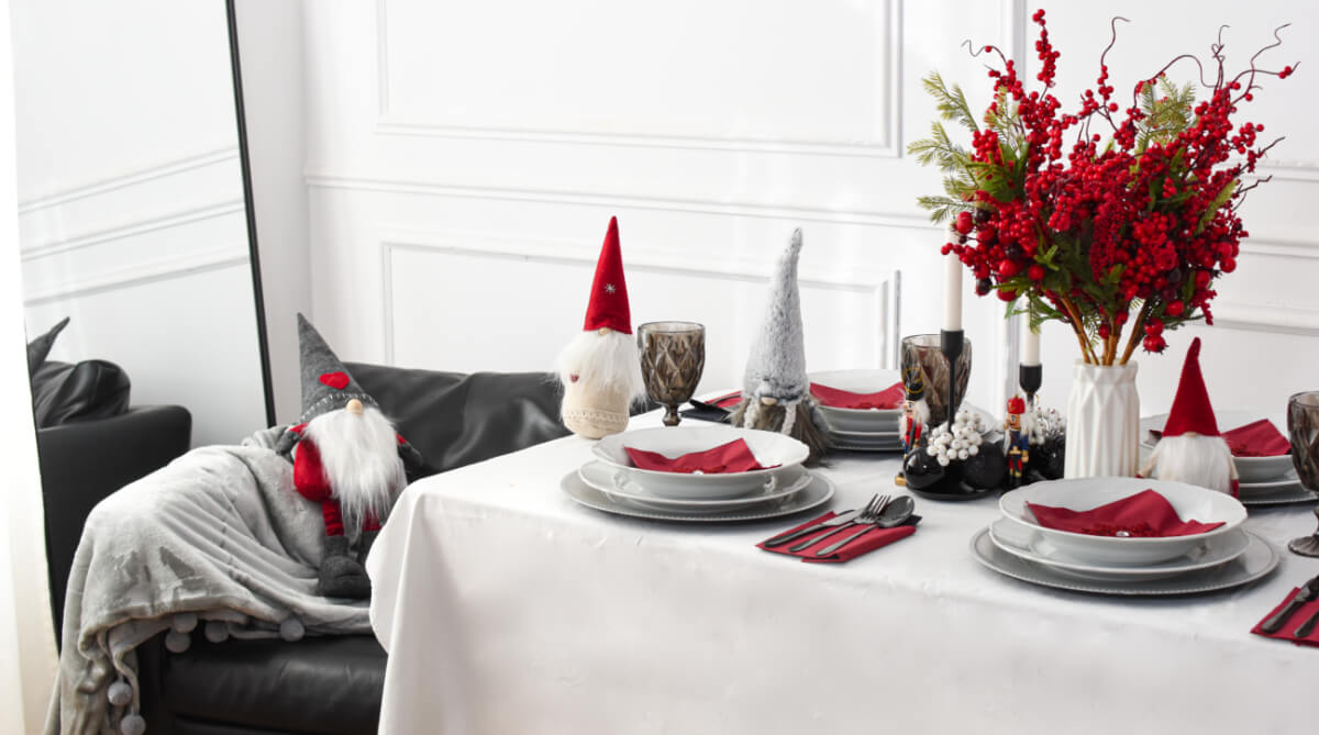 dekoracje bożonarodzeniowe na stół