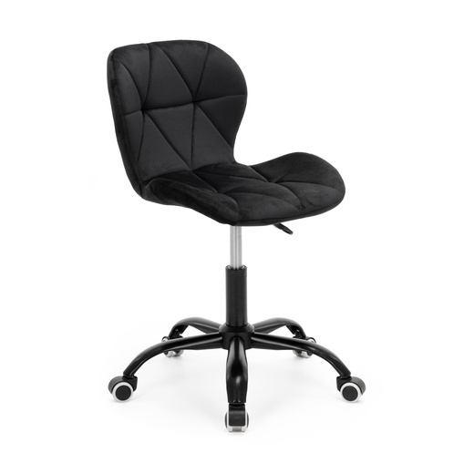 Fotel biurowy obrotowy krzesło na kółkach do nauki, pracy regulowane ergonomiczne, czarne