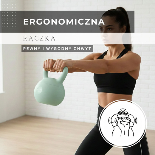 Kettlebell miękki 6 kg kula odważnik hantla ciężar do ćwiczeń fitness, turkusowy