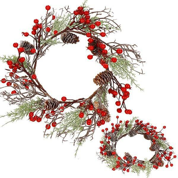 Wieniec świąteczny ozdoba na drzwi wianek bożonarodzeniowy