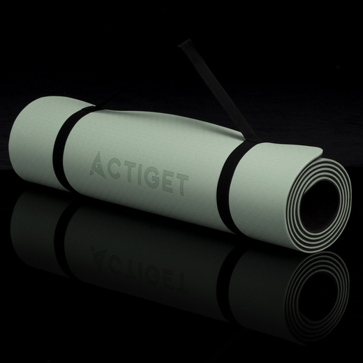 Mata do jogi, ćwiczeń fitness 183x61 cm antypoślizgowa, materac do stretchingu miętowy