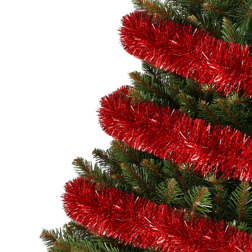 Łańcuch choinkowy 6m czerwony, girlanda na choinkę, średnica 7cm