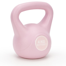 Kettlebell 4 kg odważnik, hantla do ćwiczeń ABS kula do treningu siłowego, różowa