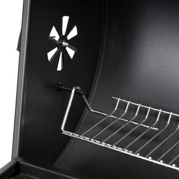 Grill węglowy, ogrodowy z pokrywą, termometrem, duży ruszt grillowy