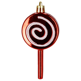 Bombki choinkowe 40 szt. ozdoby kule, lizaki, szyszki, laski cukrowe nietłukące, czerwone