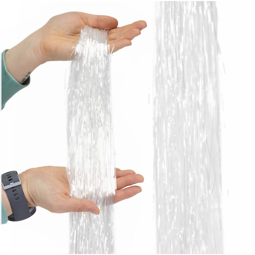 Włosy Anielskie na choinkę, dekoracja świąteczna 100 cm przeźroczyste