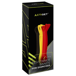 Gumy oporowe do ćwiczeń zestaw 3 szt. taśmy do ćwiczeń fitness, treningu