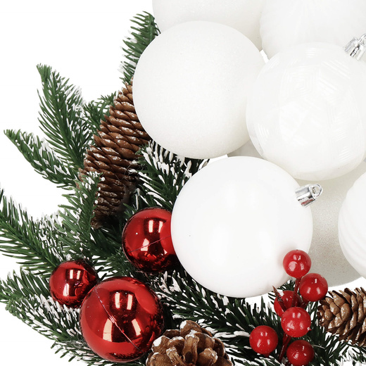Bombki choinkowe 30 szt. biały 8cm zestaw choinkowy