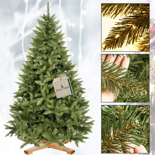 Choinka sztuczna 150 cm Premium Royal Trees świerk kaukaski z drewnianym stojakiem