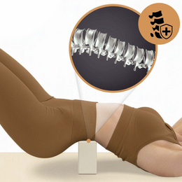 Kostka do jogi piankowa EVA 23x15x7,5 cm klocek blok do ćwiczeń pilates stretching beżowy