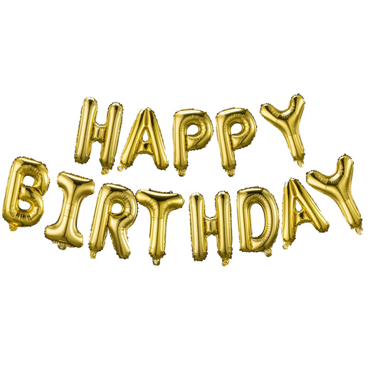 Balony na urodziny 53 szt. dekoracje z napisem happy birthday złoty/czarny/srebrny/biały