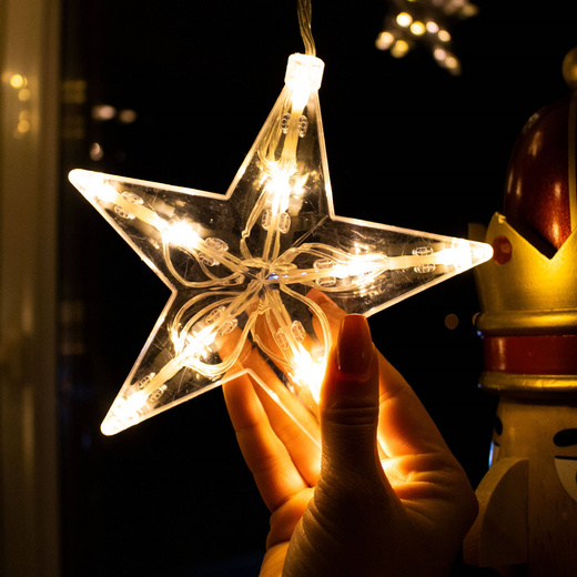 Kurtyna świetlna 70 Led gwiazdki lampki choinkowe wewnętrzne sople ciepły biały