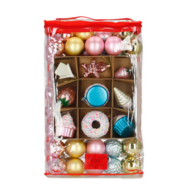 Bombki choinkowe 69 szt. świąteczny zestaw dekoracji do stroika, wielokolorowe