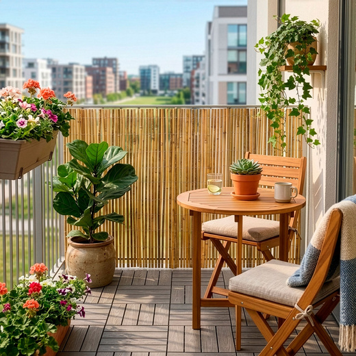 Mata bambusowa, osłona na balkon, do ogrodu 1,5 x 3 m płot maskujący, na ogrodzenie