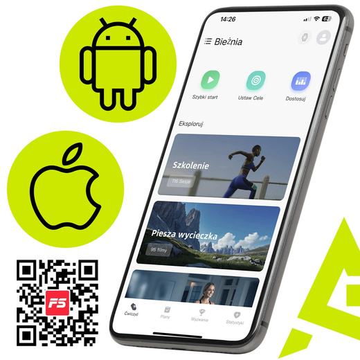 Bieżnia elektryczna, domowa 16 km/h z nachyleniem składana z aplikacją i czujnikami PRO