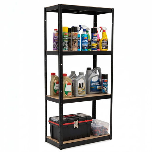Regał magazynowy 170x80x40 cm 4 półki do przechowywania, garażu 700 kg