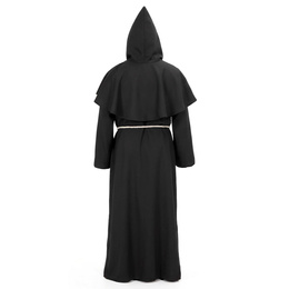 Strój na Halloween przebranie XL zakonnik, mnich zestaw 4 el. kostium habit
