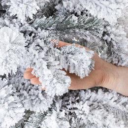 Choinka sztuczna na pniu 220 cm świerk śnieżony