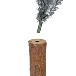 Choinka sztuczna na pniu 220 cm świerk śnieżony