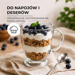 Szklanki do kawy latte mrożonej herbaty deserów 400 ml z uchem komplet 6 szt.