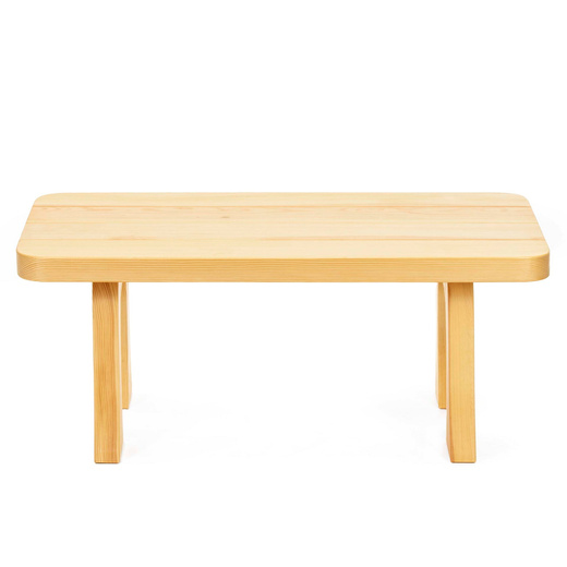 Drewniany stolik kawowy 85x48cm prostokątna ława do salonu impregnowane naturalne drewno