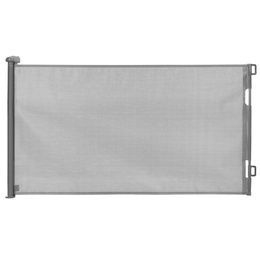 Bramka zabezpieczająca na schody 80 cm zwijana roleta do drzwi barierka ochronna szara