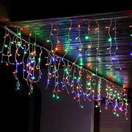Kurtyna świetlna 1000 led girlanda, lampki wewnętrzno-zewnętrzne 45 m sople multikolor
