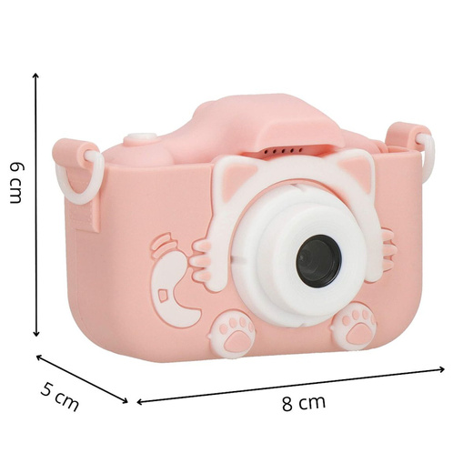 Aparat dla dzieci cyfrowa kamera full HD z kartą 8GB różowy