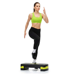 Step do ćwiczeń fitness 2-stopnie, schodek treningowy do aerobiku