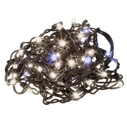 Kurtyna świetlna 50 Led lampki zewnętrzne sople 2,5 m zimny biały + zimny biały flash