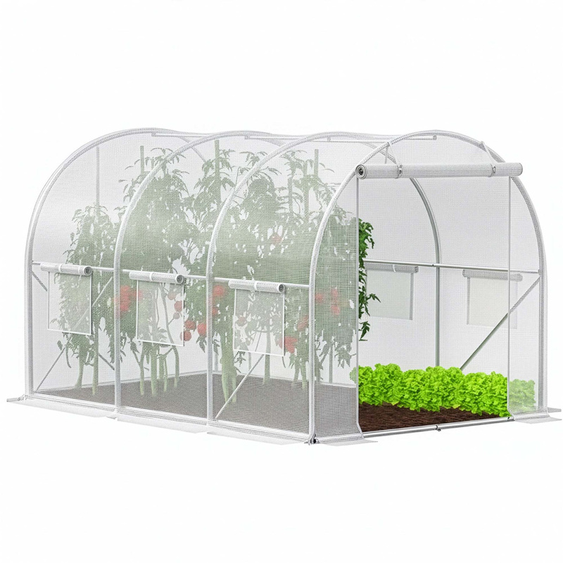 Szklarnia ogrodowa foliowa UV4 140g/m2 3x3x2 m tunel na warzywa owoce foliak zielony