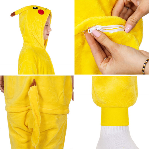 Piżama kigurumi Pikachu kombinezon jednoczęściowy dziecięcy rozmiar 120-130 cm