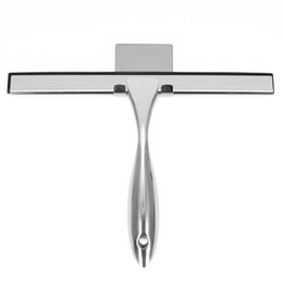 Ściągaczka do szyb, kabiny prysznicowej, łazienkowa ze stali nierdzewnej z uchwytem, srebrna