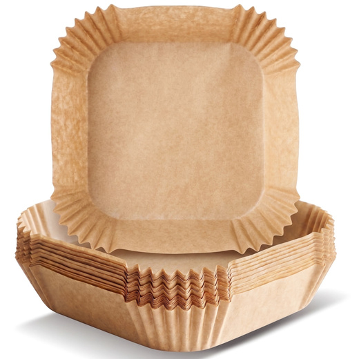Wkłady papierowe do Airfryer 100 szt. tacki do frytkownicy beztłuszczowej 20 x 20 cm