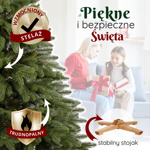 Choinka sztuczna 210 cm sosna zielona PE Royal Trees premium drzewko świąteczne jak żywe