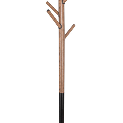 Wieszak na ubrania 180cm stojak podłogowy czarny, drewno