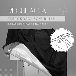 Pokrowiec na grilla 60x65x80 cm plandeka wodoodporna czarna