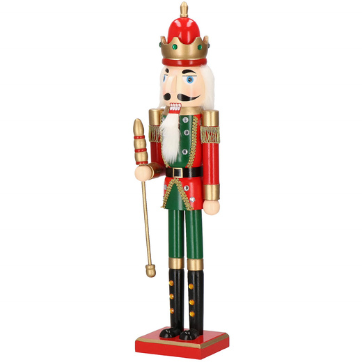 Dziadek do orzechów 60 cm król, drewniany żołnierzyk multikolor, figurka świąteczna