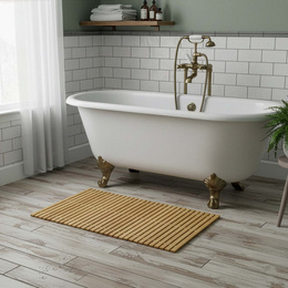 Mata łazienkowa, dywanik 80x50 cm antypoślizgowy, bambusowy