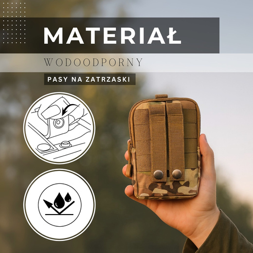 Nerka wojskowa do paska saszetka taktyczna militarna zieleń