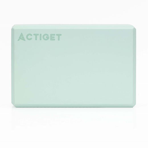 Kostka do jogi piankowa EVA 23x15x7,5 cm klocek blok do ćwiczeń pilates stretching miętowy