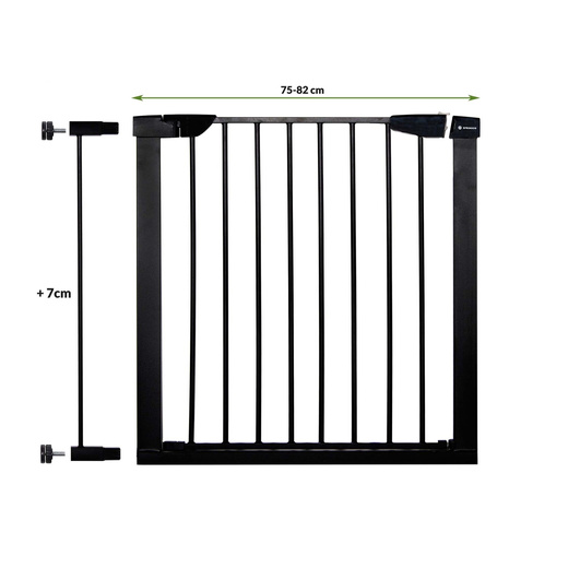 Bramka zabezpieczająca barierka rozporowa 75-89 cm czarna