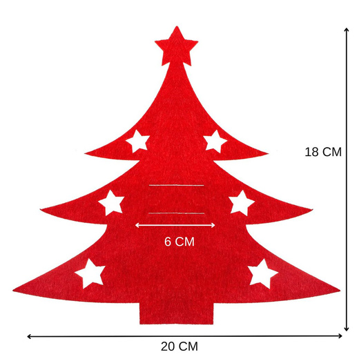 Kieszonka na sztućce 12szt. świąteczne etui, choinka ozdoba świąteczna